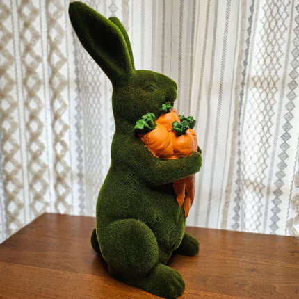 Large Standing Moss Bunny with Carrots