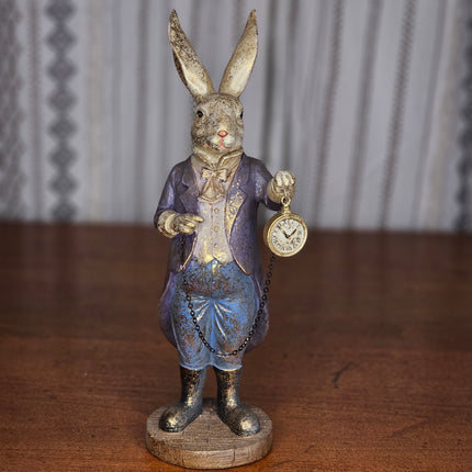 Alice in Wonderland Inspired Bunny Figurine