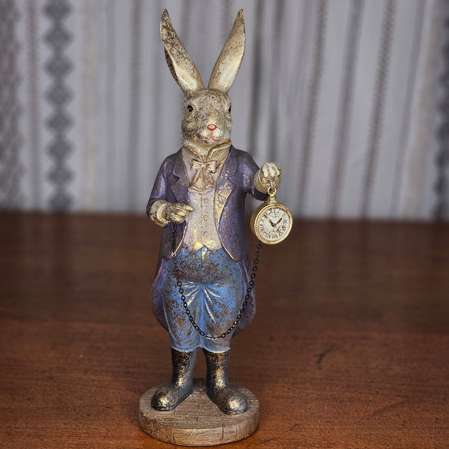 Alice in Wonderland Inspired Bunny Figurine