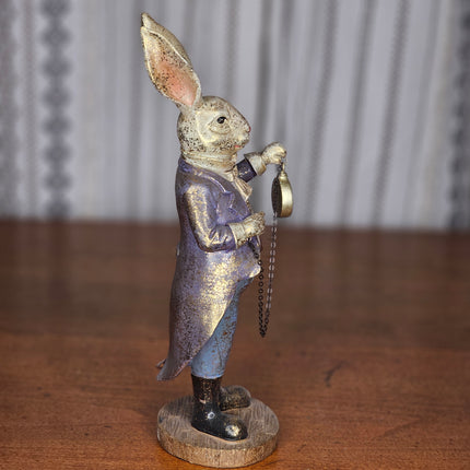 Alice in Wonderland Inspired Bunny Figurine