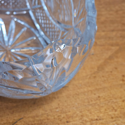 Vintage Violetta 24 Lead Crystal Poland Hand Cut Crystal Basket