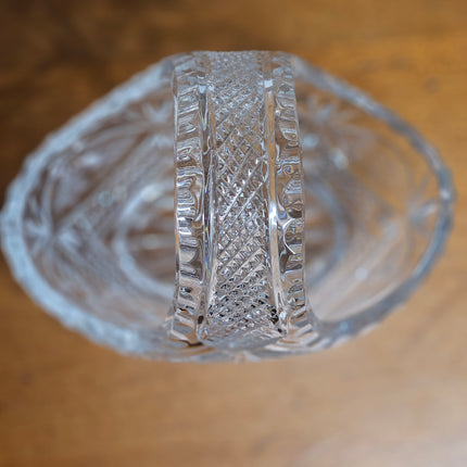 Vintage Violetta 24 Lead Crystal Poland Hand Cut Crystal Basket