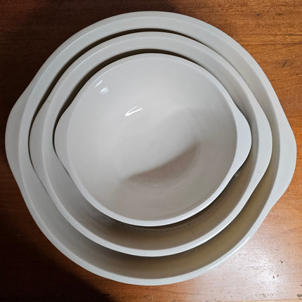 Vintage Style Set of 3 Mustard Yellow Nesting Mixing Bowls