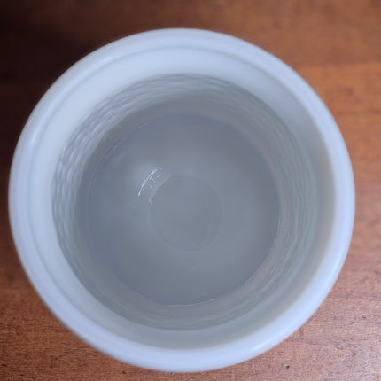White Hobnail Milk Glass 7.25" Jar