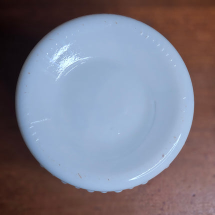 White Hobnail Milk Glass 7.25" Jar