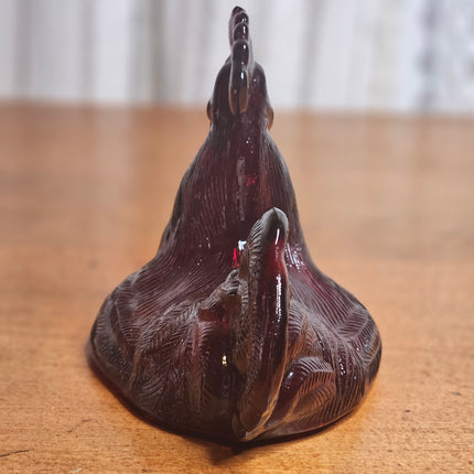 Vintage Ruby Red Rooster Glass Candy Dish Top Replacement
