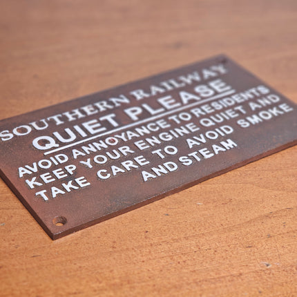 Southern Railway Quiet Please Cast Iron Sign