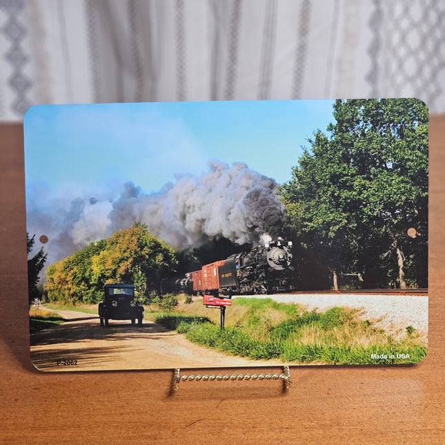 Pere Marquette 1225 Steam Locomotive Tin Metal Sign