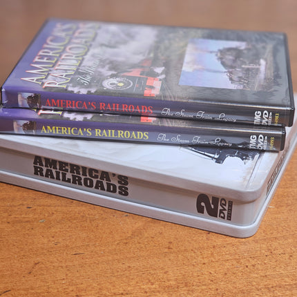 Set of 2 America's Railroads The Steam Train Legacy DVDs