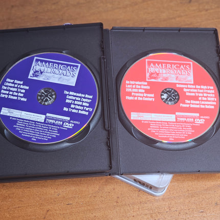Set of 2 America's Railroads The Steam Train Legacy DVDs
