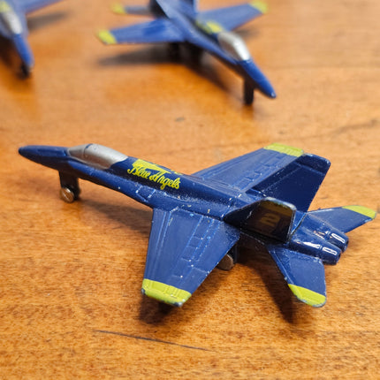 Set of 4 F-18 Hornet Blue Angels #2 Navy Die Cast Airplane Toys