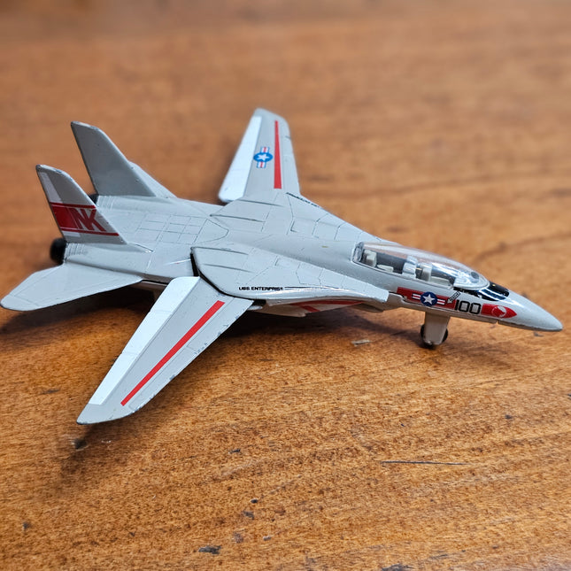 Vintage Grumman F-14 Tomcat US Navy Fighter Die Cast Airplane Toy