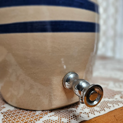 Vintage Robinson Ransbottom Blue Crown 2 Gallon Stoneware Crock With Spigot