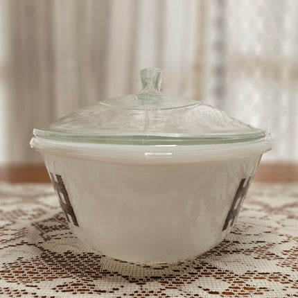 Vintage Glasbake Brown Tulip Oval Casserole Dish 1 QT