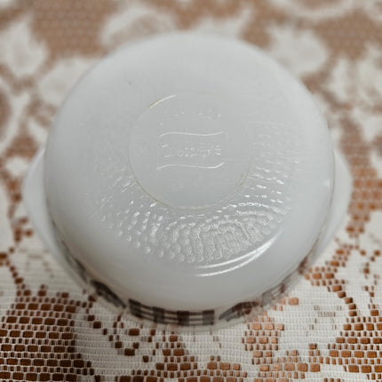 Vintage Glasbake Brown Tulip Round Casserole Dish 1 QT