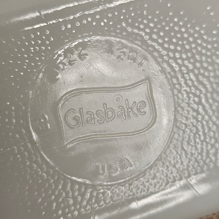 Vintage Glasbake Brown Tulip Round Loaf Pan 1.5 QT