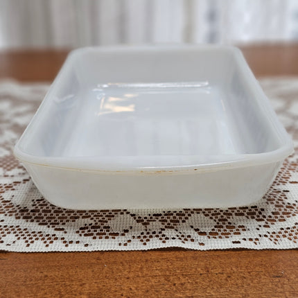 Vintage Glasbake Brown Tulip Round Rectangle Casserole Dish 1.5 QT