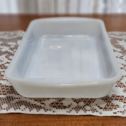 Vintage Glasbake Brown Tulip Round Rectangle Casserole Dish 1.5 QT