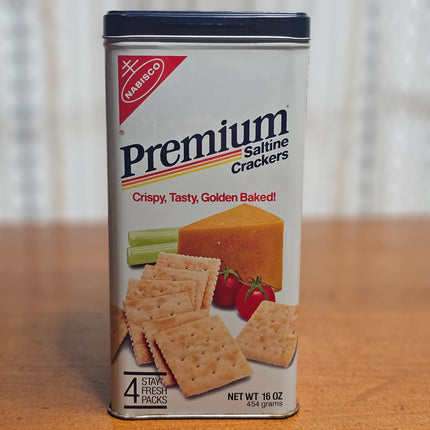 Vintage Premium Saltine Crackers 1985 Tin