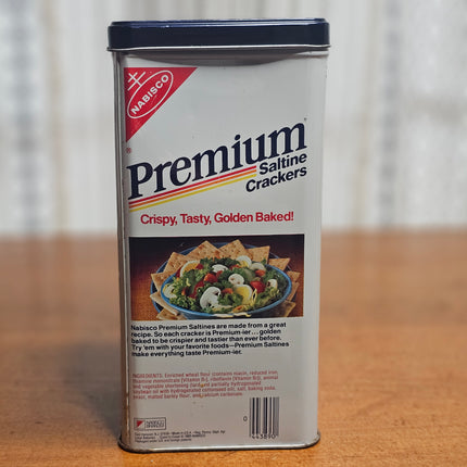 Vintage Premium Saltine Crackers 1985 Tin