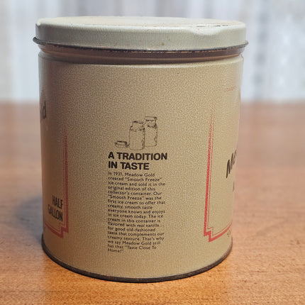 Vintage Meadow Gold Vanilla Ice Cream Tin
