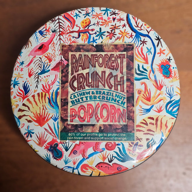 Vintage Rainforest Crunch Cashew & Brazil Nut Butter Crunch Popcorn Tin