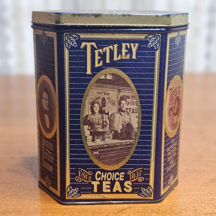 Vintage Tetley Tea Octagonal Tin