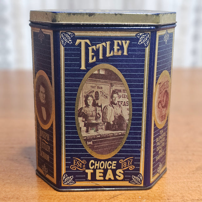 Vintage Tetley Tea Octagonal Tin