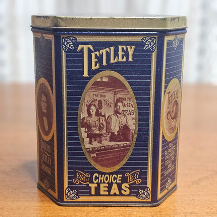 Vintage Tetley Tea Octagonal Tin