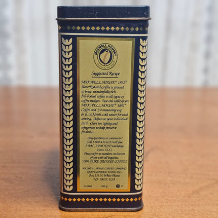 Vintage Maxwell House 1892 100th Anniversary 1992 Tin