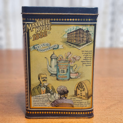 Vintage Maxwell House 1892 100th Anniversary 1992 Tin
