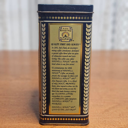 Vintage Maxwell House 1892 100th Anniversary 1992 Tin
