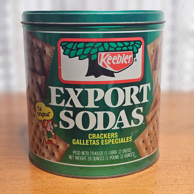 Vintage Keebler Export Sodas 1983 Tin