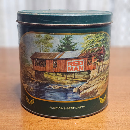 Vintage Red Man Chewing Tobacco 1988 Tin