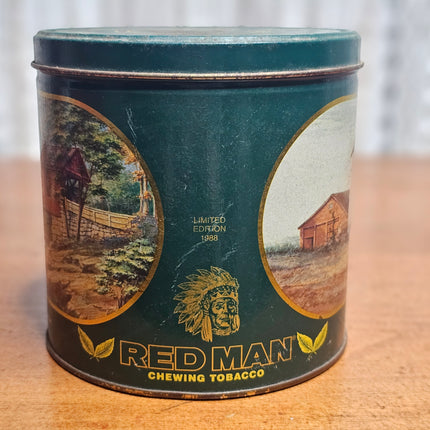 Vintage Red Man Chewing Tobacco 1988 Tin