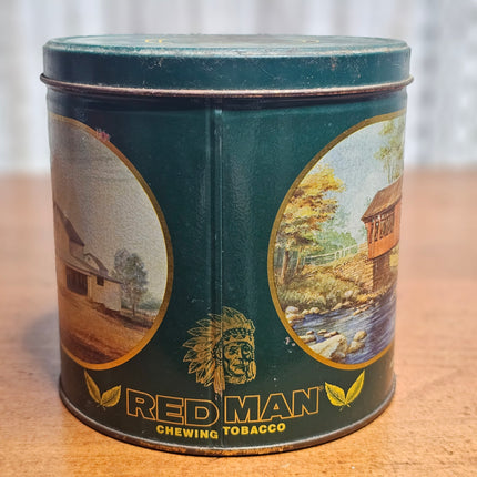 Vintage Red Man Chewing Tobacco 1988 Tin