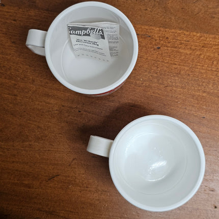 Campbell's 1992 Set of 2 Plastic Anchor Hocking Soup Mugs With Lids