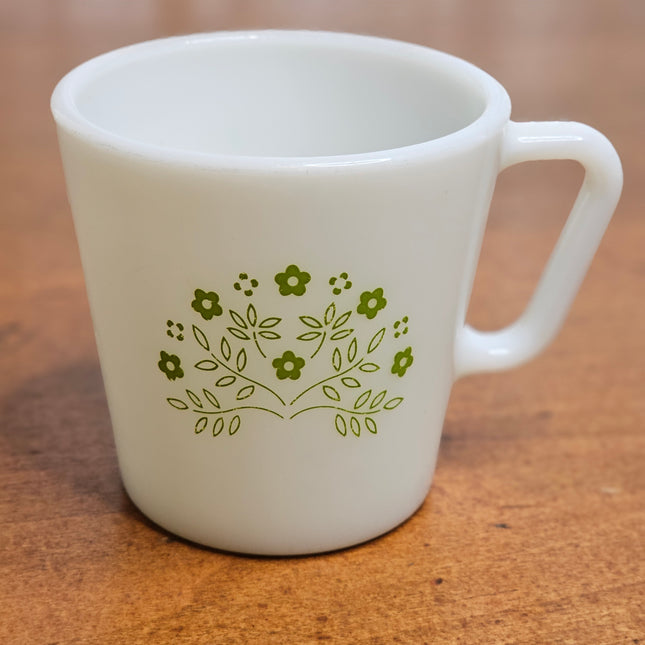 Vintage Summer Impressions Pyrex Milk Glass Mug