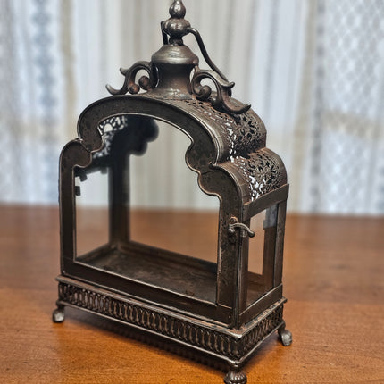Moroccan-Style Metal and Glass Lantern