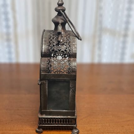 Moroccan-Style Metal and Glass Lantern