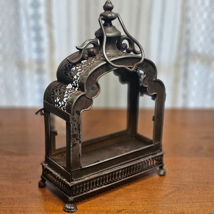 Moroccan-Style Metal and Glass Lantern