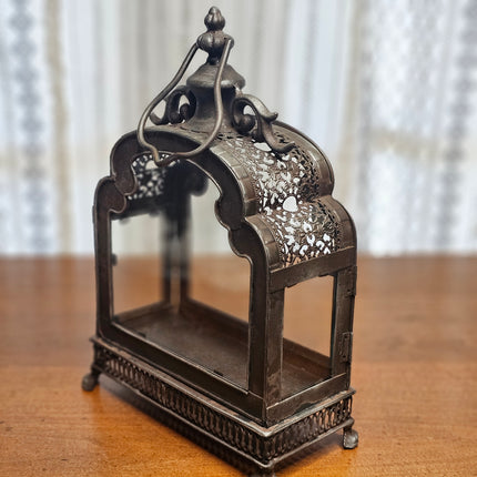 Moroccan-Style Metal and Glass Lantern