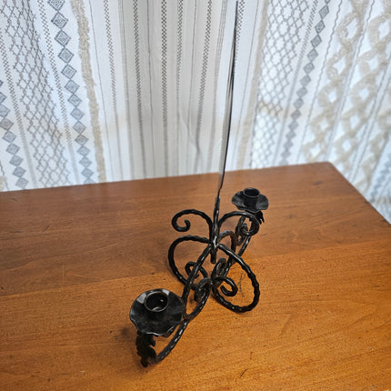 Southern Living At Home Black Wrought Iron Rooster Taper Candle Holder