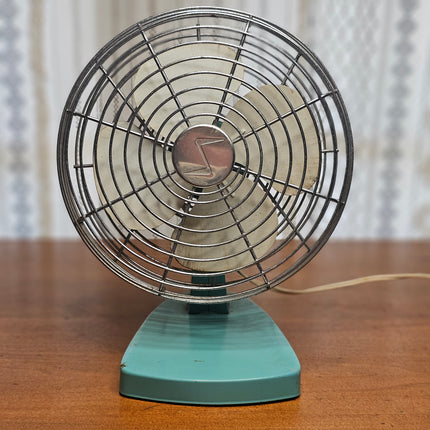 Vintage Superior Electric Turquoise Table Fan No. 804