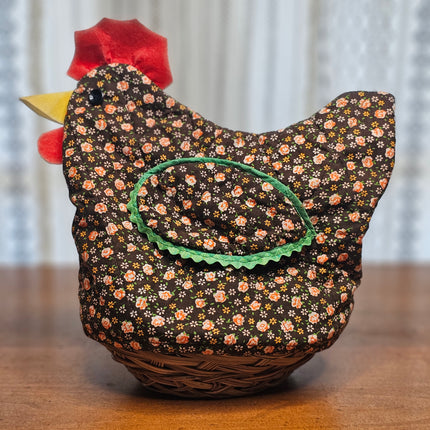 Vintage Chicken Bread Basket Cover With Basket