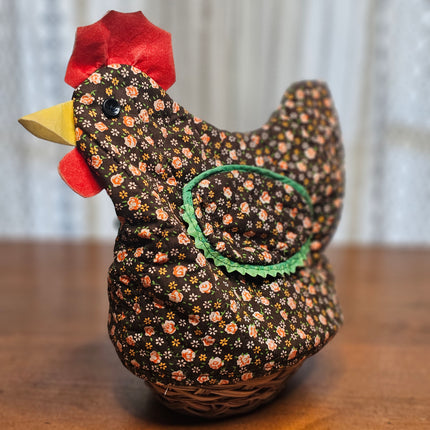 Vintage Chicken Bread Basket Cover With Basket