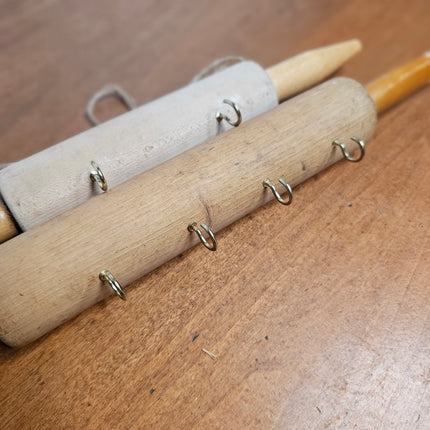 Set of 2 Wooden Rolling Pin Wall Hanging Decor