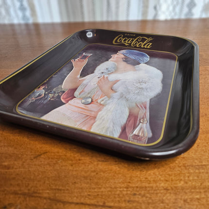 Vintage 1973 Reproduction of 1925 Flapper Girl Coca-Cola Rectangle Tray