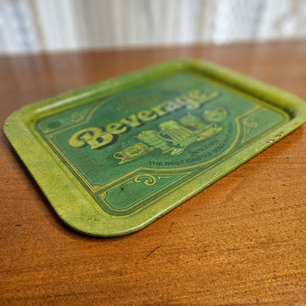 Vintage The Warm & Wonderful Beverage Company Tin Serving Tray