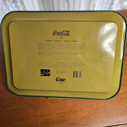 Vintage 1995 Jeanne Mack "Fleeman's Pharmacy" Signed Coca-Cola Tray
